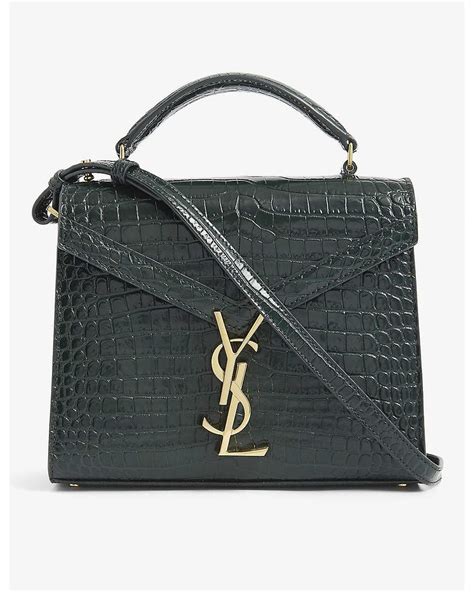 ysl small cassandra croc|Mini Cassandra Leather Top Handle Bag .